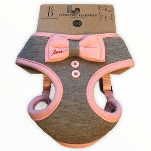 ED Comfort Pink Bow Tie Dog Harness XX-Small